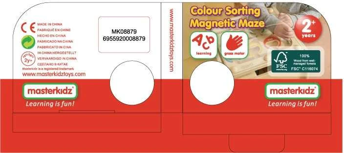 Masterkidz Medinis Labirintas Magnetinis Spalvų Sorteris
