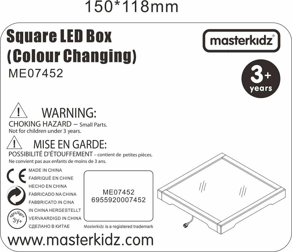 MASTERKIDZ LED šviesos skydelis, keičiantis spalvą su nuotolinio valdymo pultu