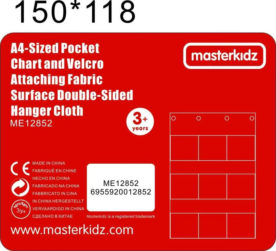 Masterkidz Medžiaginis Lapelis Su Kišenėmis Knygoms ir Paveikslėliams Mėlynas