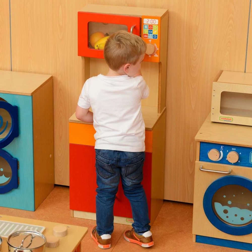 MASTERKIDZ Medinis Virtuvinis Lentynas su Mikrobangų Krosnele