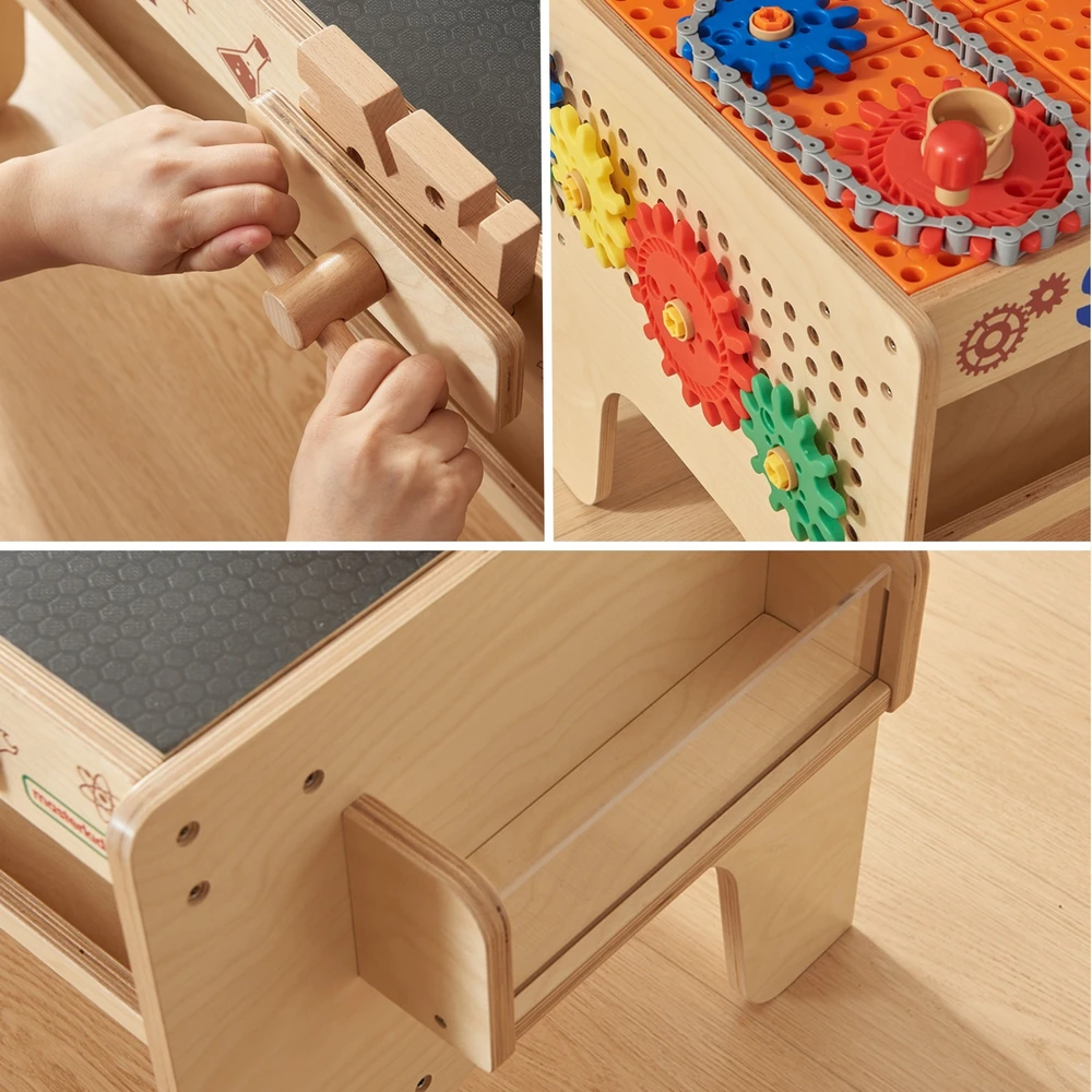 MASTERKIDZ medinės dirbtuvės XXL Montessori STEM su įrankiais