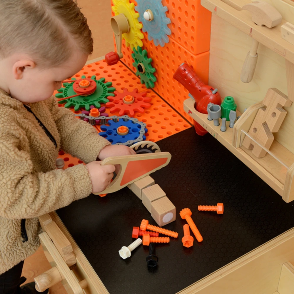 MASTERKIDZ medinės dirbtuvės XXL Montessori STEM su įrankiais