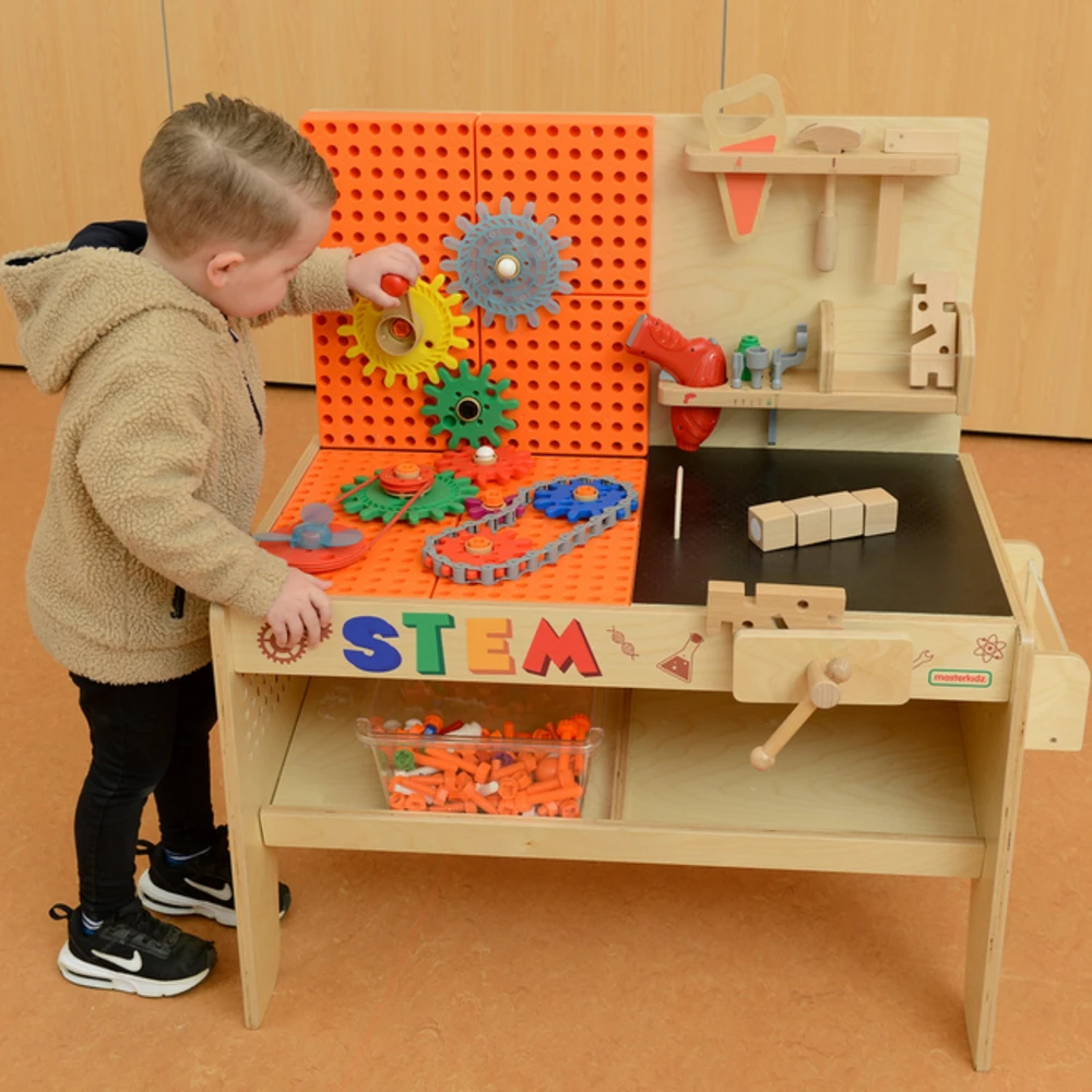 MASTERKIDZ medinės dirbtuvės XXL Montessori STEM su įrankiais