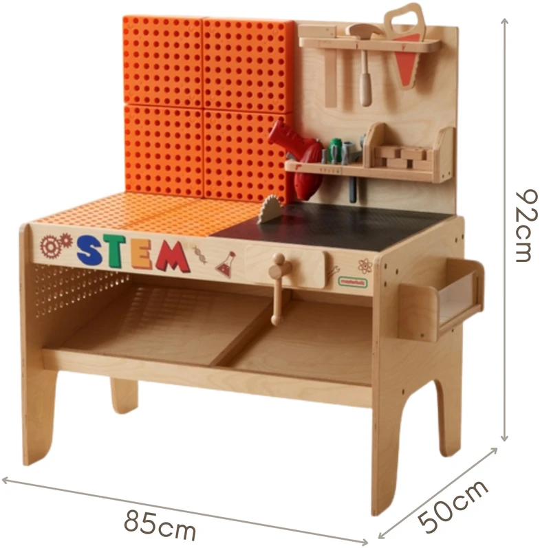 MASTERKIDZ medinės dirbtuvės XXL Montessori STEM su įrankiais