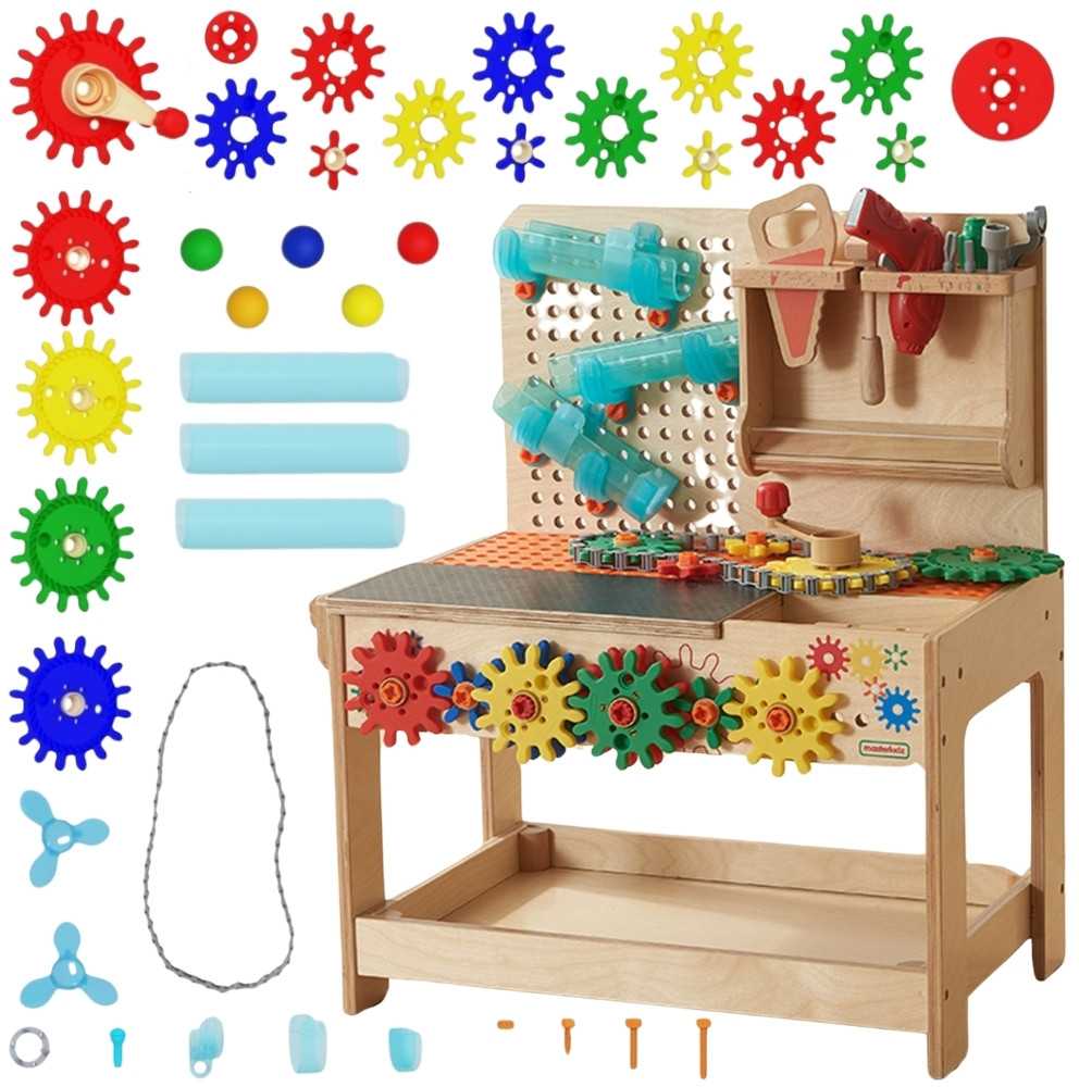 Medinis Montessori dirbtuvėlių stalas MASTERKIDZ STEM
