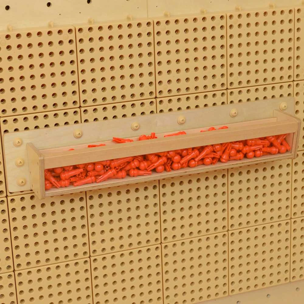 MASTERKIDZ medinis konteineris su permatoma sienele, 80 cm, skirtas STEM mokslo ir kūrybiškumo lentoms