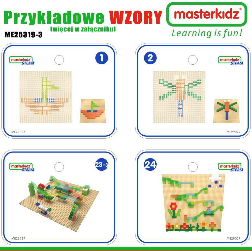 MASTERKIDZ Medinis lavinamasis stalas + SIENOS PRIEDAI KIEMS + 359 vnt.