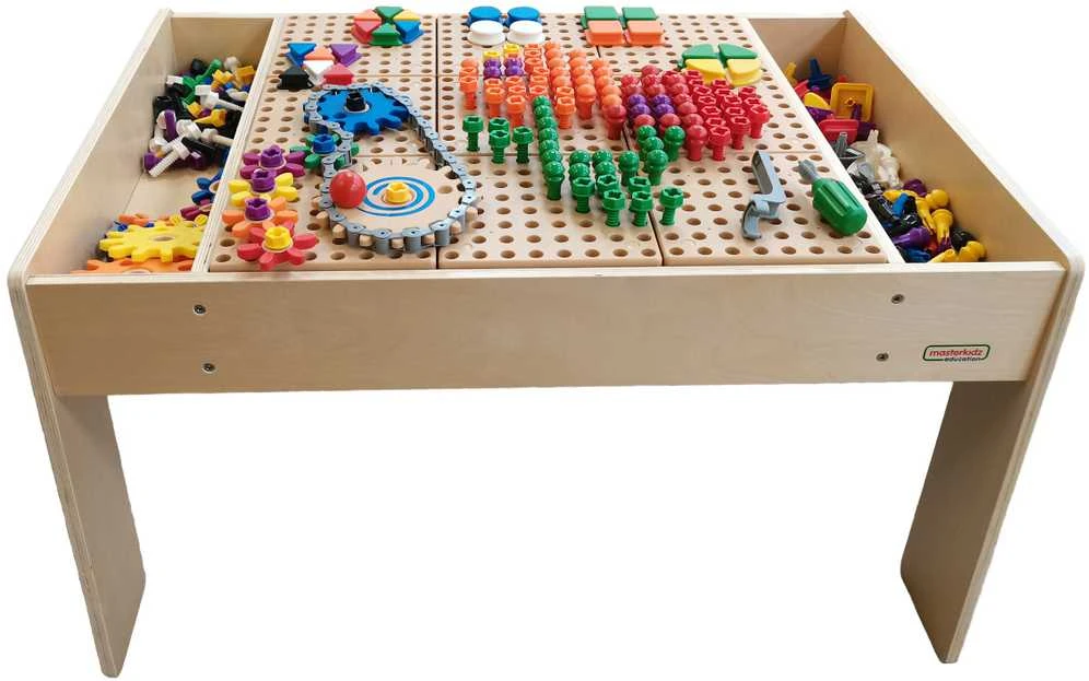 MASTERKIDZ medinis mokomasis stalas + 352 STEAM sienelės priedai