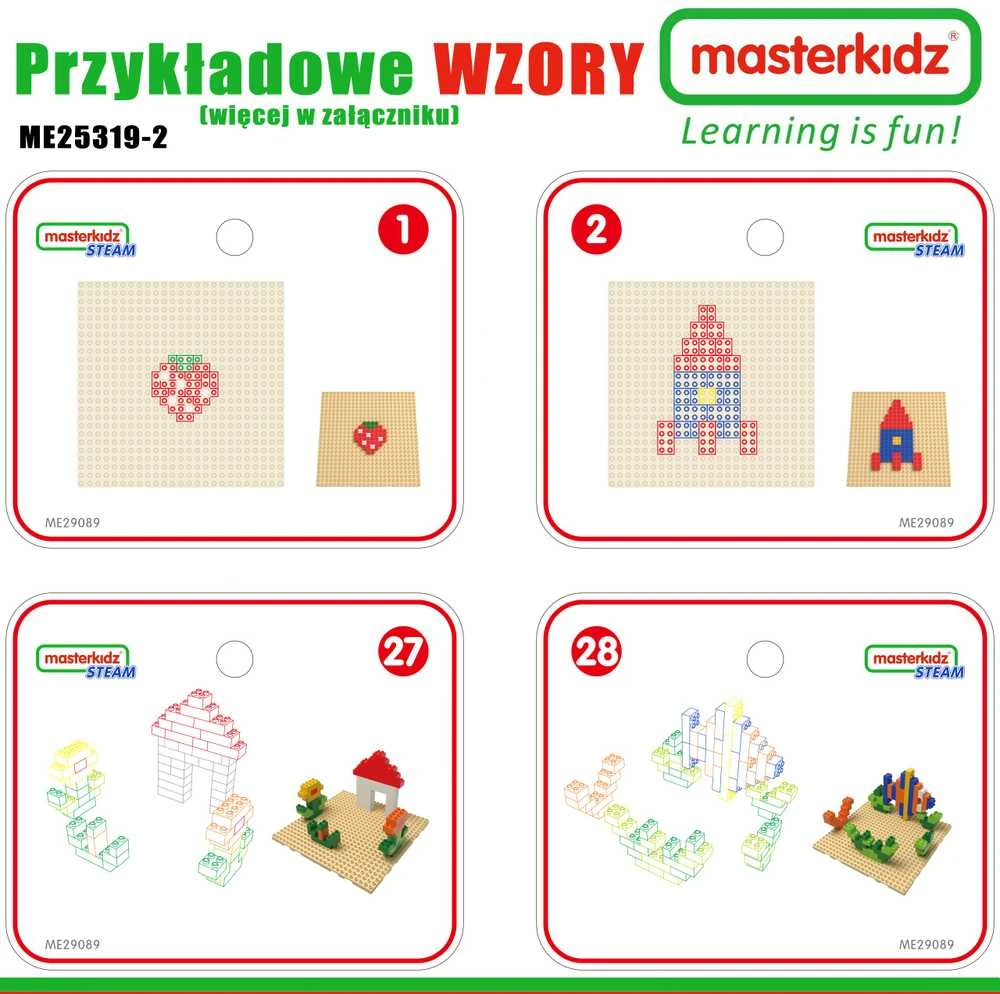 MASTERKIDZ medinis edukacinis stalas + STEM sienos priedai + 135 kaladėlės