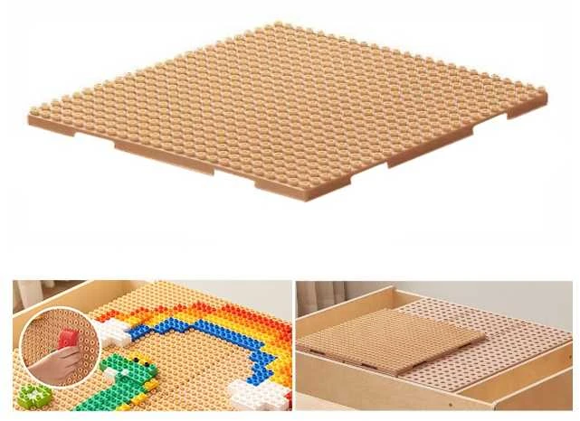 MASTERKIDZ medinis edukacinis stalas + STEM sienos priedai + 135 kaladėlės