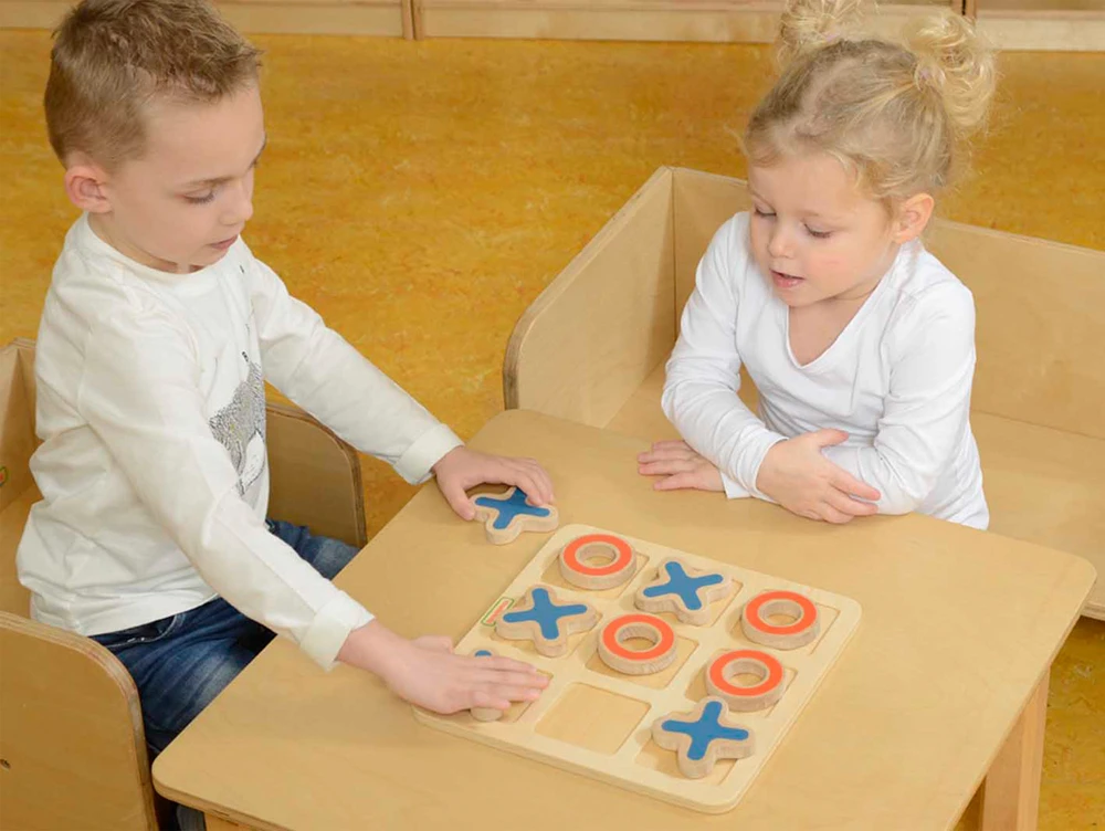 Masterkidz Medinė Žaidimų Lenta Kółko I Krzyżyk Loginių Žaidimų