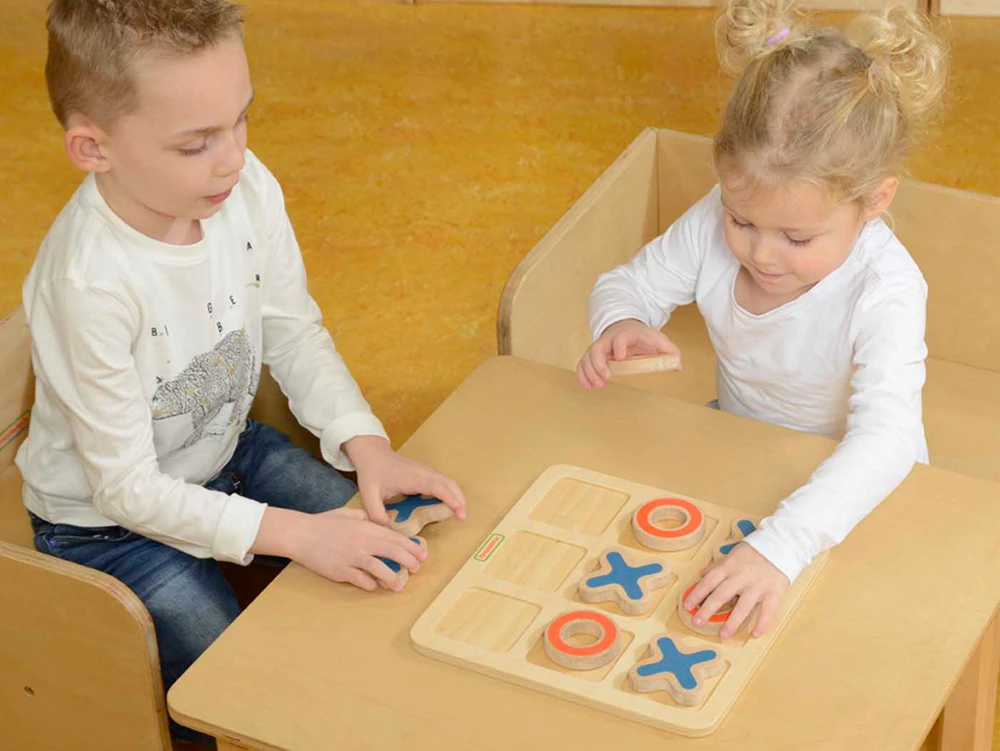 Masterkidz Medinė Žaidimų Lenta Kółko I Krzyżyk Loginių Žaidimų