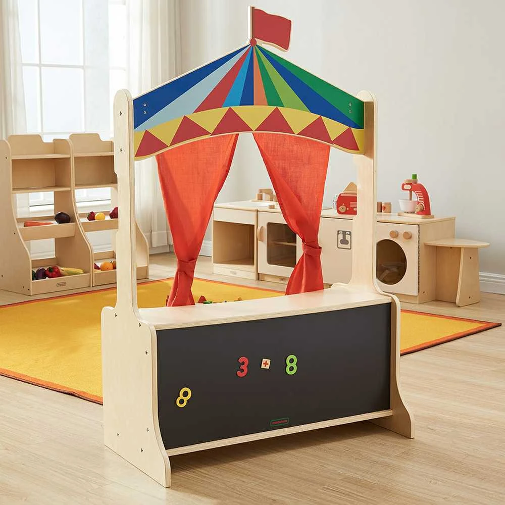 MASTERKIDZ medinis lėlių teatro parduotuvės prekystalis