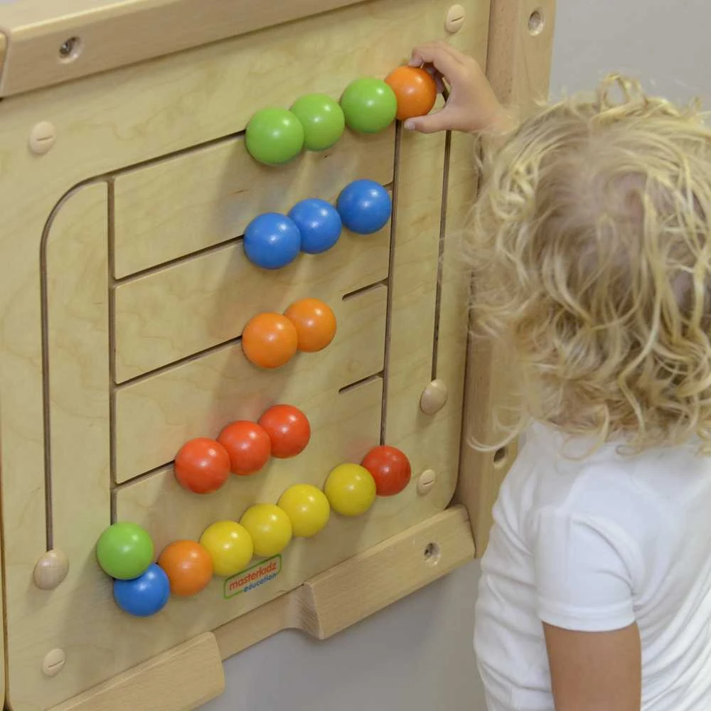 MASTERKIDZ edukacinė sieninė lenta su labirinto karoliukais, Montessori