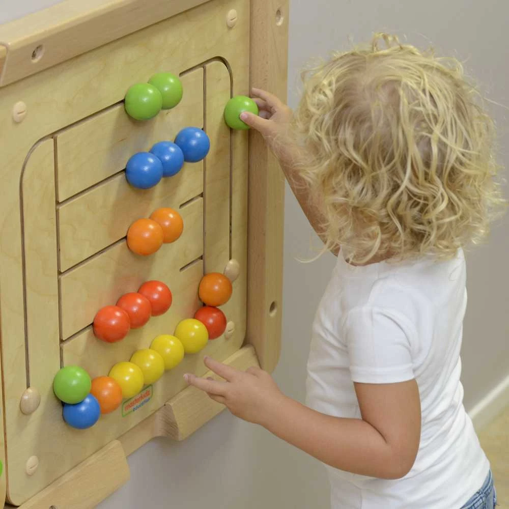 MASTERKIDZ edukacinė sieninė lenta su labirinto karoliukais, Montessori