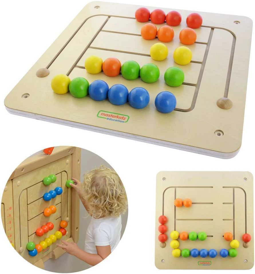 MASTERKIDZ Edukacinė lenta Labirintas su koralikais Montessori
