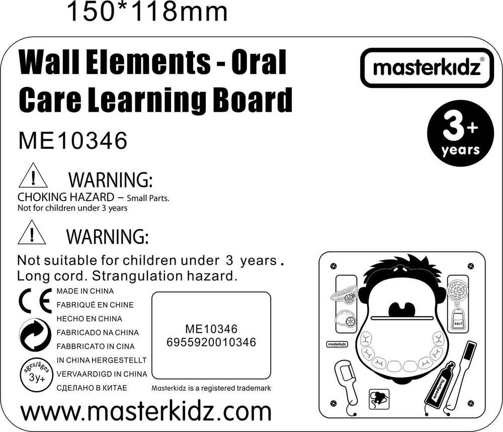 MASTERKIDZ Higiena Burnos Valdymo Sistema Montessori