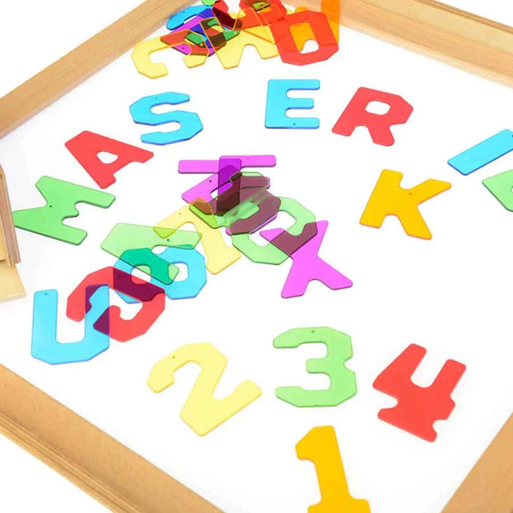 MASTERKIDZ permatomi skaičiai ir raidės, 38 vnt. Montessori