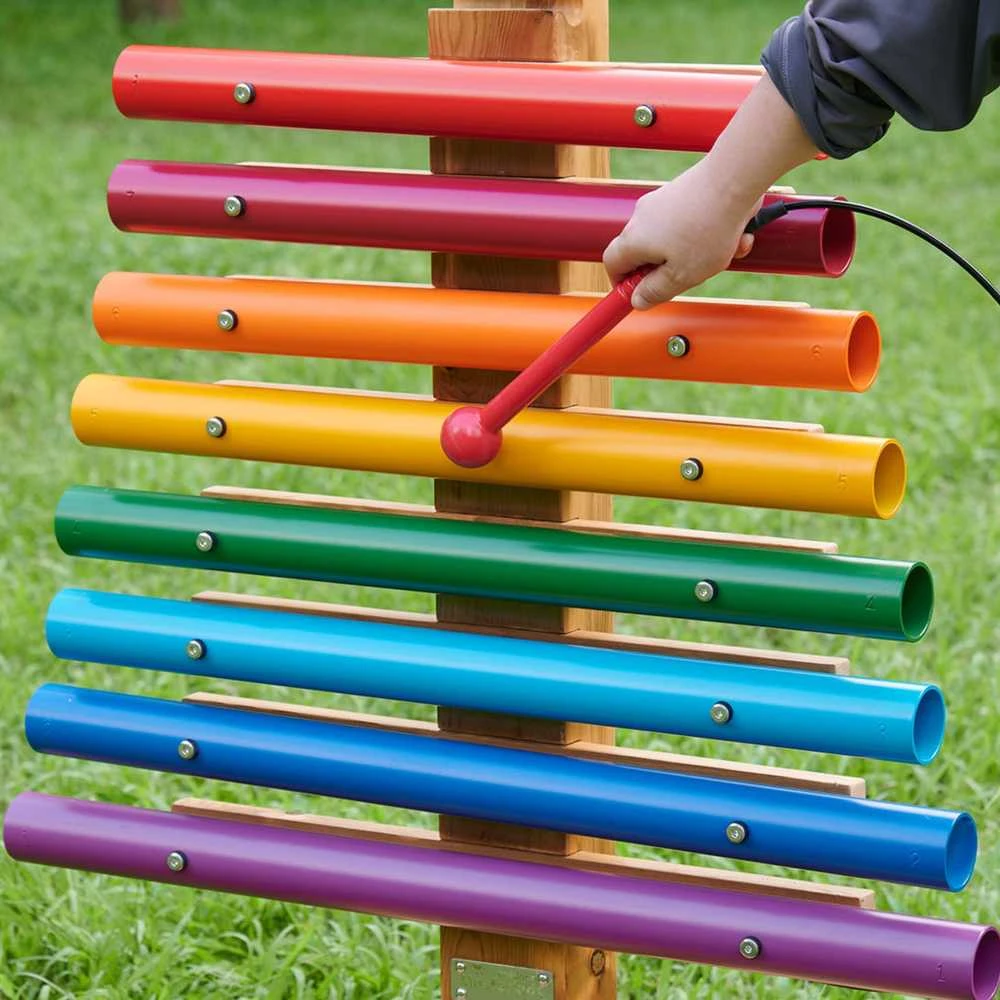 MASTERKIDZ Vaivorykštės muzikos bokšto vamzdiniai varpeliai ksilofonai