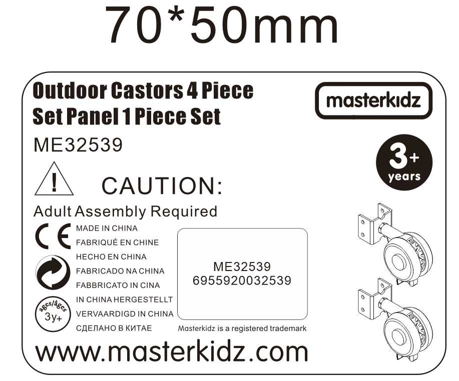 MASTERKIDZ laisvai stovinčios STEM lentos ratukai, 4 vnt.