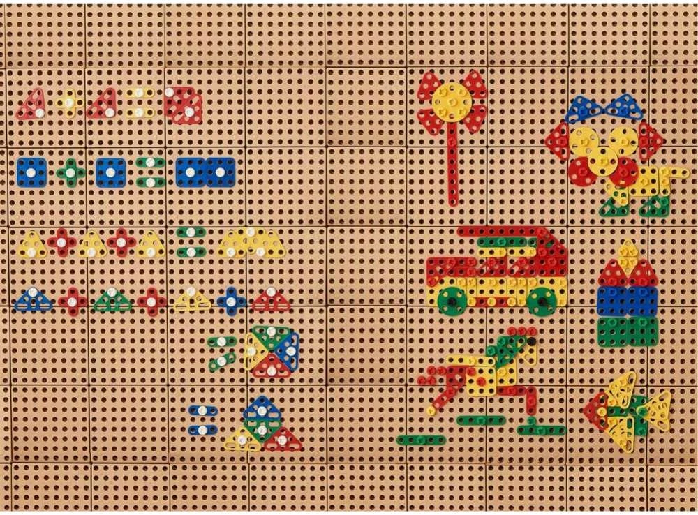 MASTERKIDZ Geometrinių Formų Rinkinys Kločiams STEM 260 vnt.