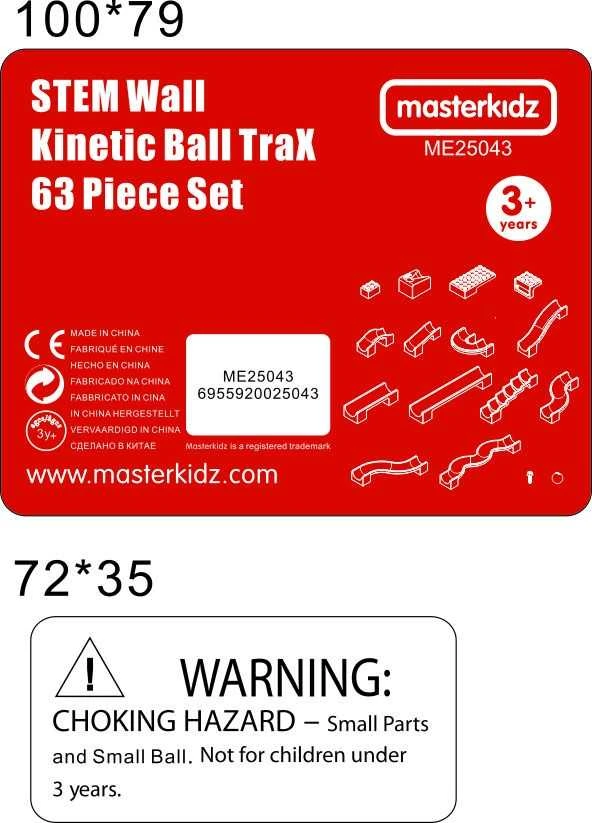 MASTERKIDZ Konstrukcinis rinkinys: STEM lenta su 63 elementais