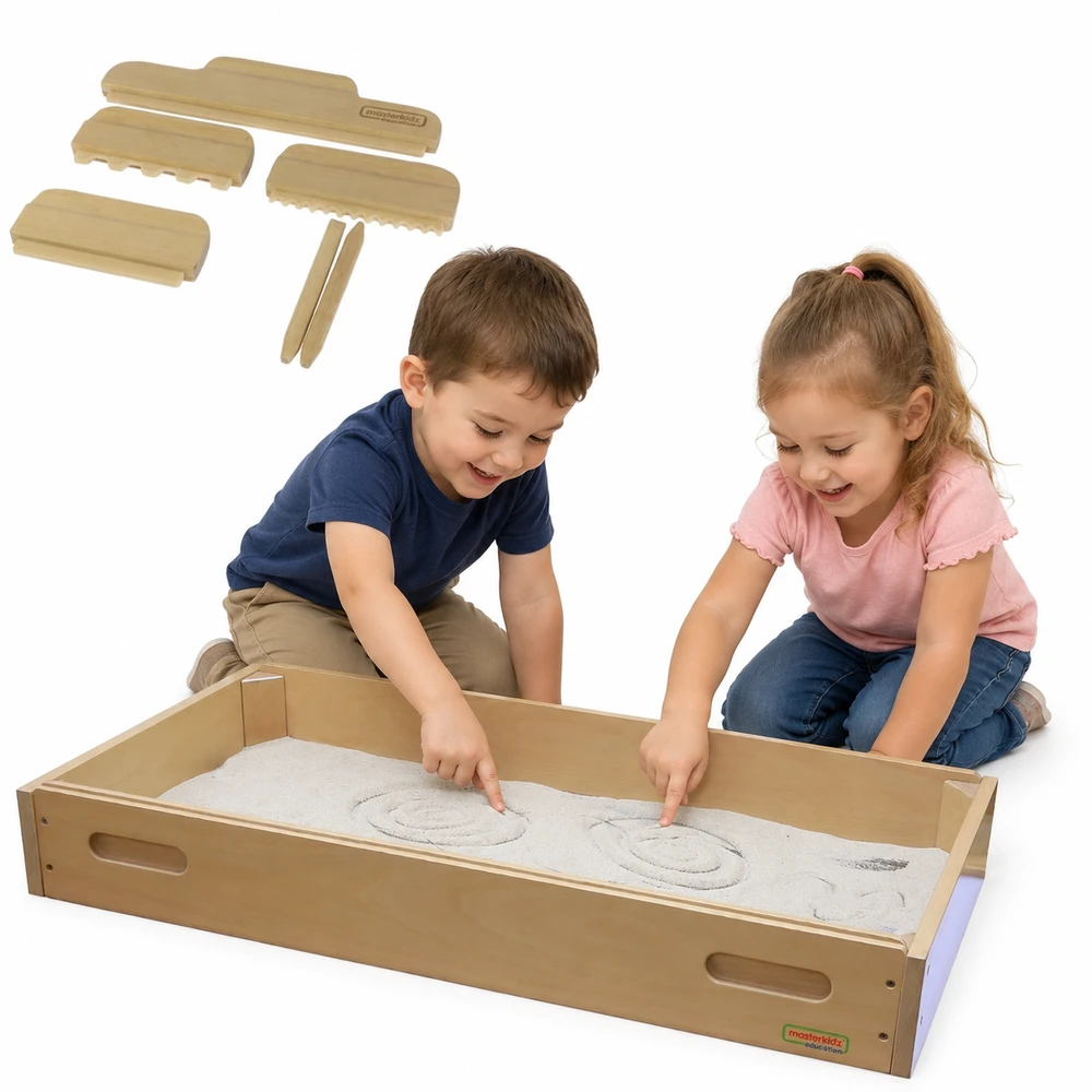 MASTERKIDZ sensorinis stačiakampis smėlio žaidimų padėklas su LED skydeliu