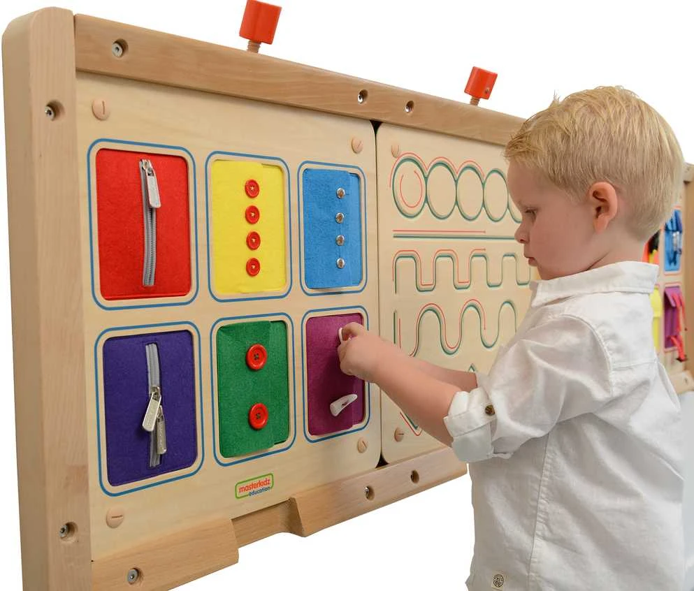 „Wallboard“ atidarymo ir uždarymo spynų slankikliai mygtukai MasterKidz Montessori