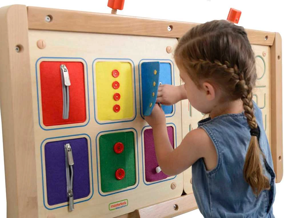 „Wallboard“ atidarymo ir uždarymo spynų slankikliai mygtukai MasterKidz Montessori