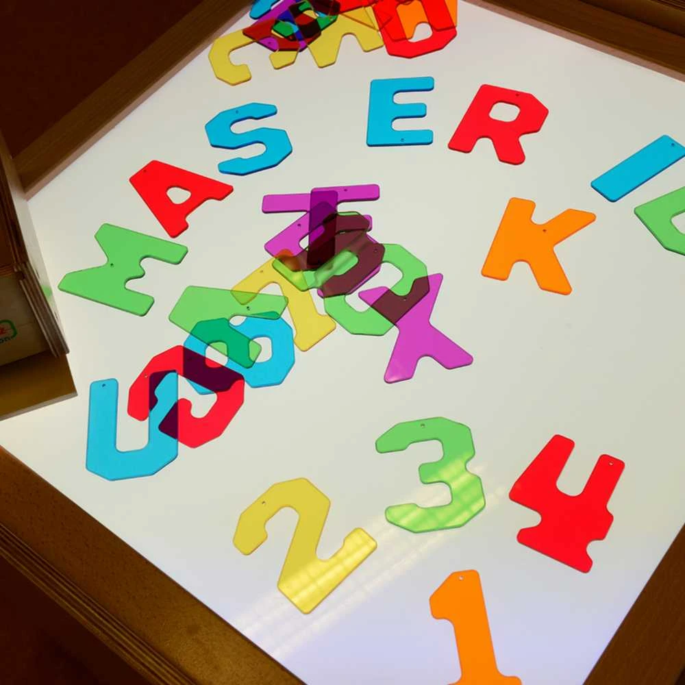 MASTERKIDZ permatomi skaičiai ir raidės, 38 vnt. Montessori