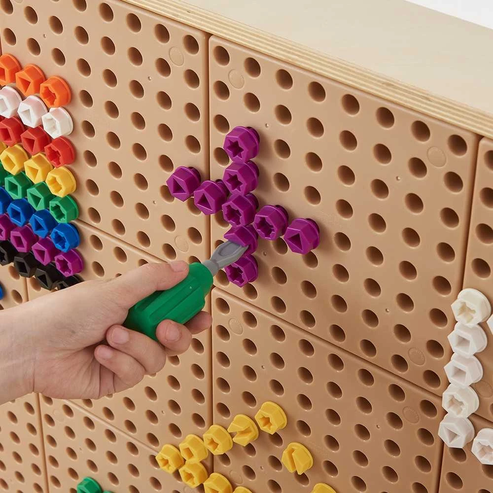 MASTERKIDZ Spalvingi varžtai STEM kūrybinei lentai