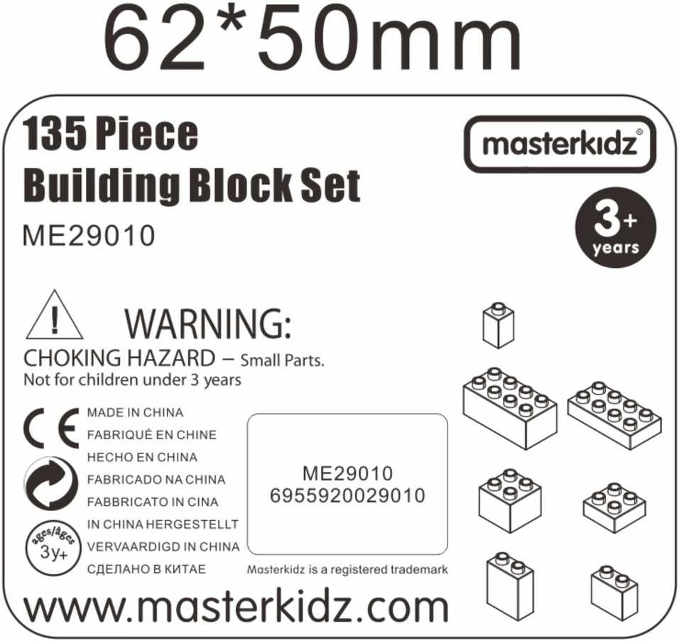 MASTERKIDZ STEM statybinių kaladėlių rinkinys 135 vnt