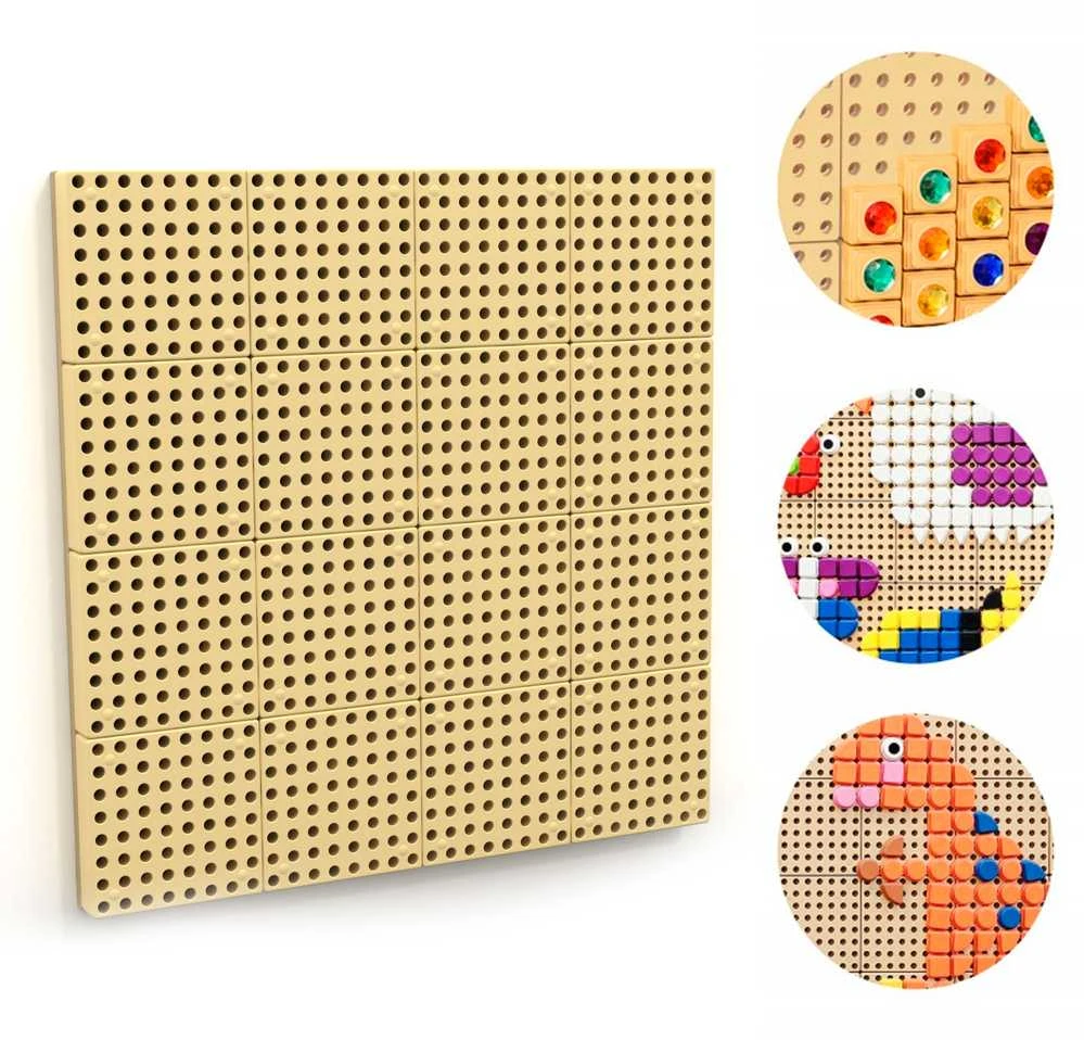 MASTERKIDZ sieninė STEM lentelė kūrybai ir pažinimui su tvirtinimo skydeliu 80 x 80 cm