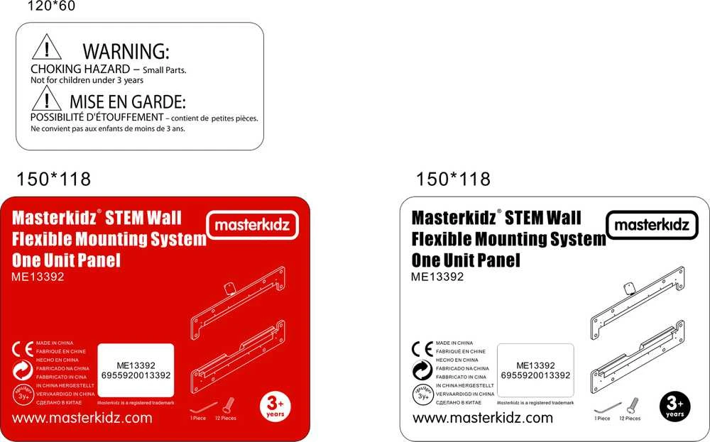 Masterkidz Montavimo Sistema Flex - Edukacinės Lentelės