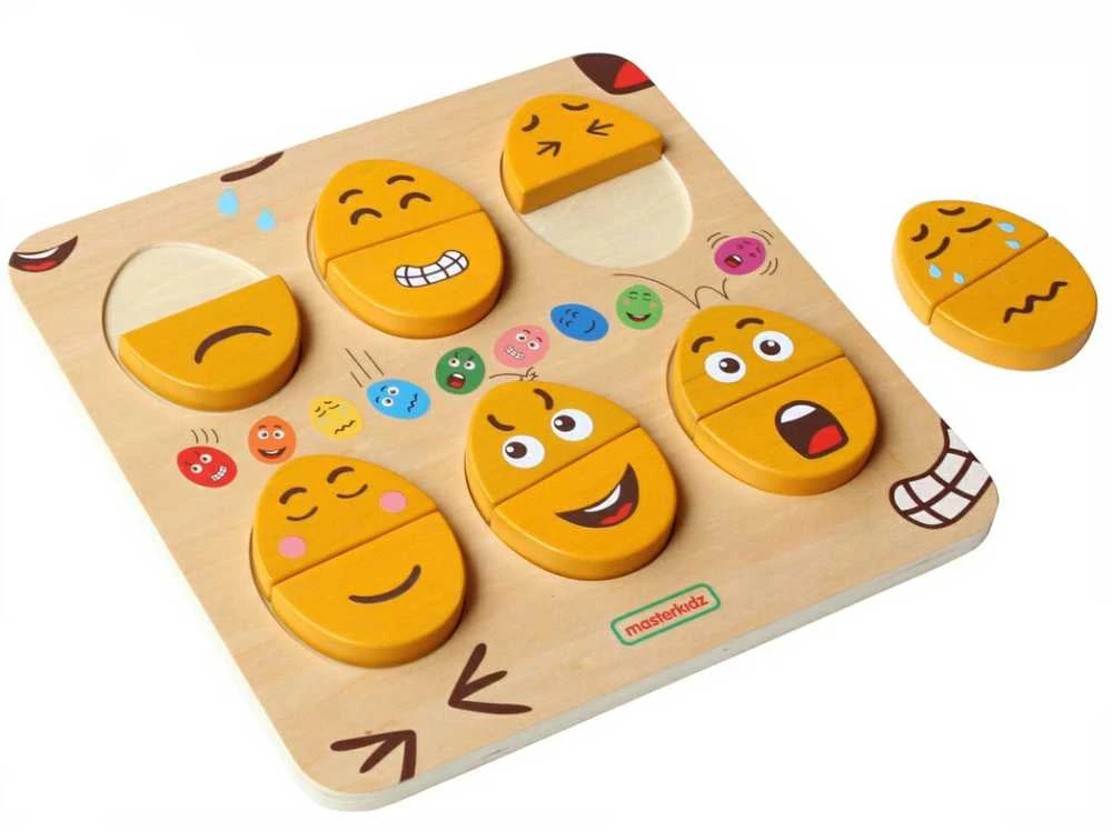 MASTERKIDZ Medžio lenta emocijoms mokytis - humoras