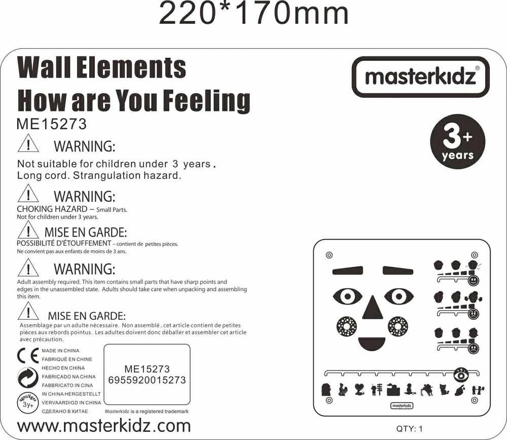 MASTERKIDZ Edukacinė Lenta Kaip Jūs Jaučiatės? Emocijų Mokymasis