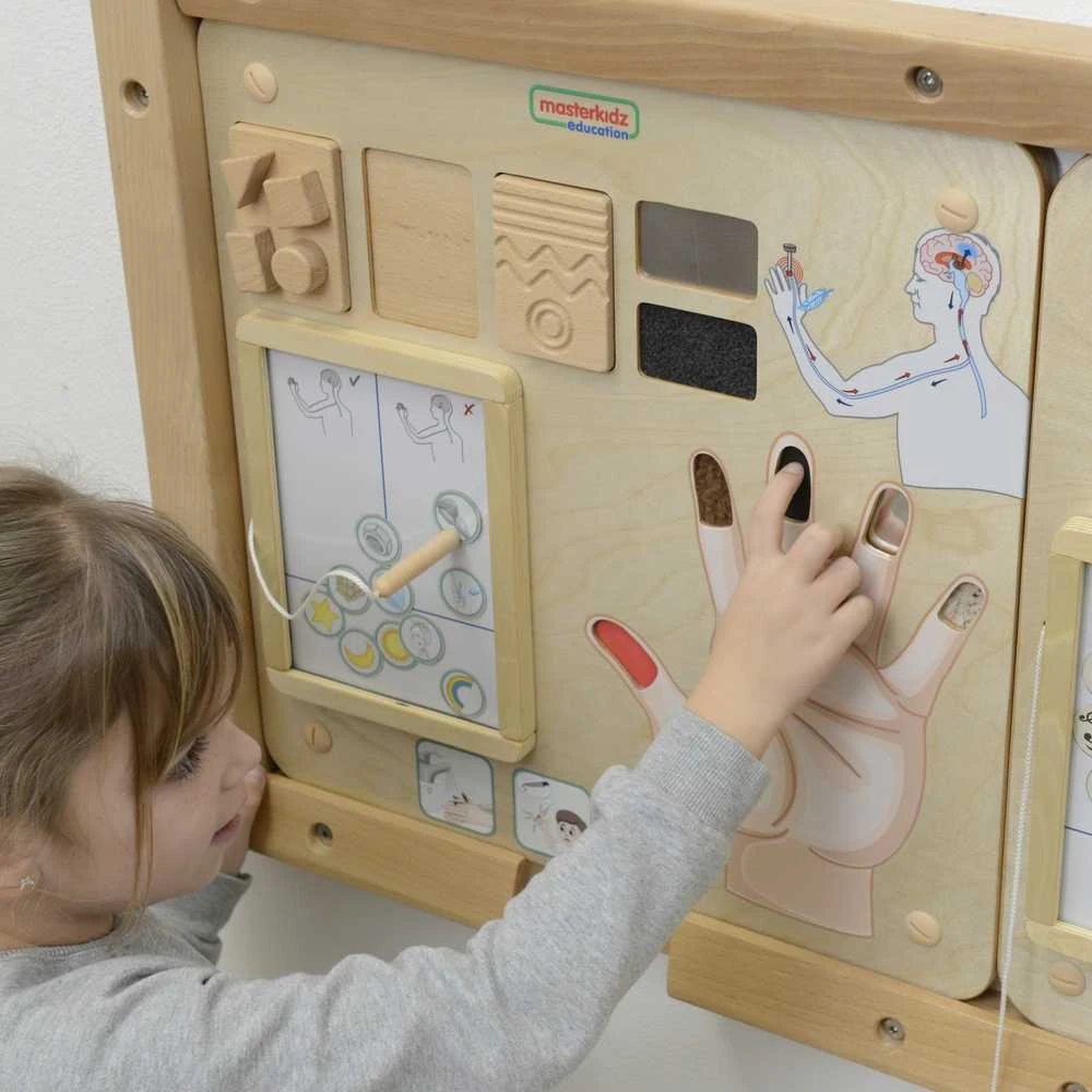 Edukacinė lenta Lytėjimo pojūtis Montessori MASTERKIDZ
