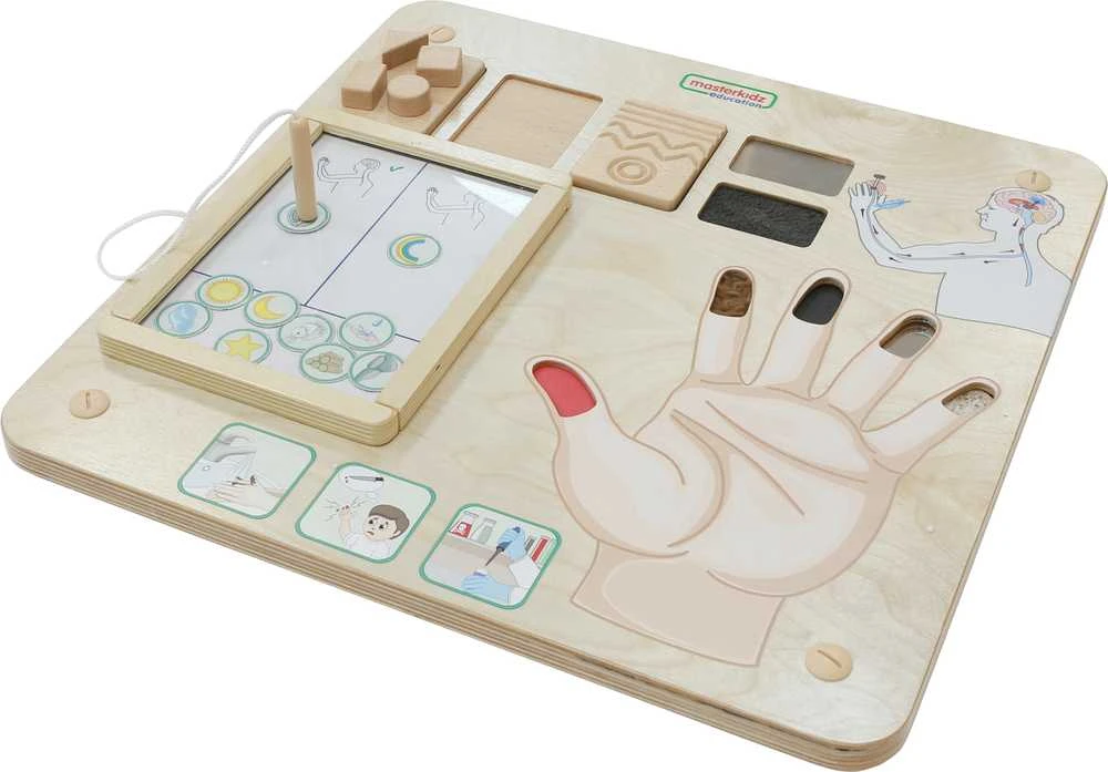 Edukacinė lenta Lytėjimo pojūtis Montessori MASTERKIDZ