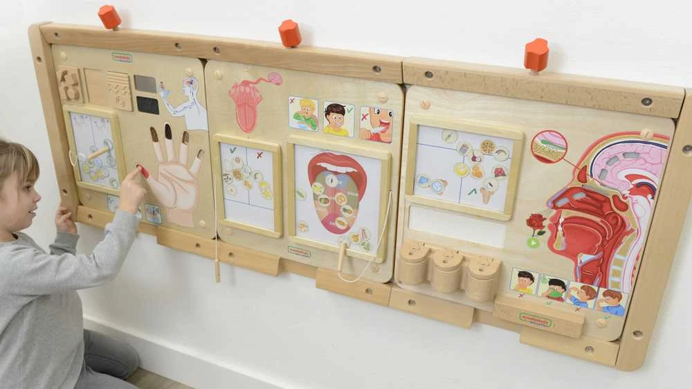Edukacinė lenta Lytėjimo pojūtis Montessori MASTERKIDZ