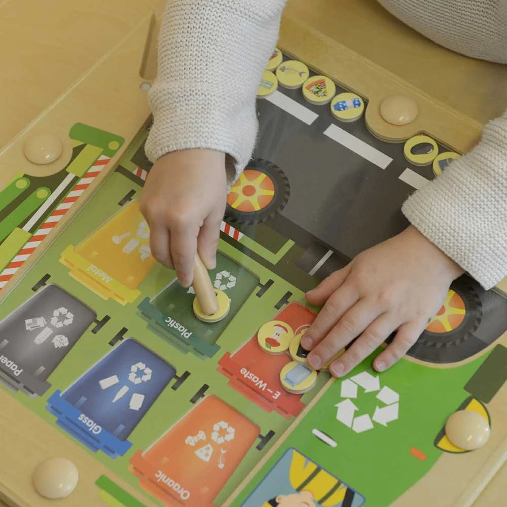MASTERKIDZ Švietimo Žaislas – Medinė Tinkama Atliekų Rūšiavimo Lenta