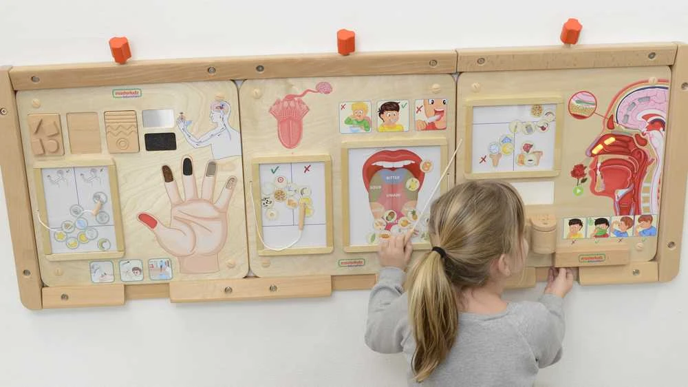Edukacinė lenta Lytėjimo pojūtis Montessori MASTERKIDZ