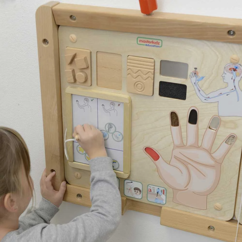 Edukacinė lenta Lytėjimo pojūtis Montessori MASTERKIDZ