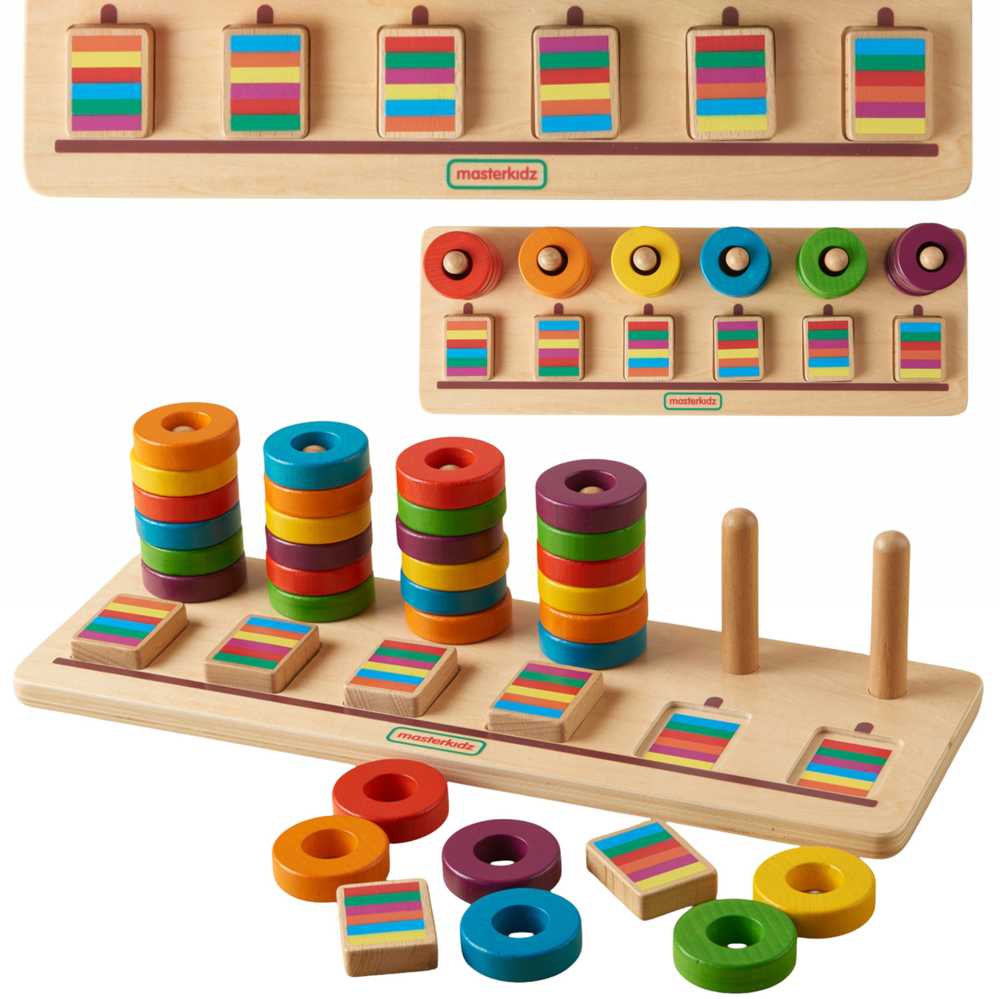 MASTERKIDZ galvosūkių mokymosi skaičiavimas ir spalvos Montessori rūšiuotojas