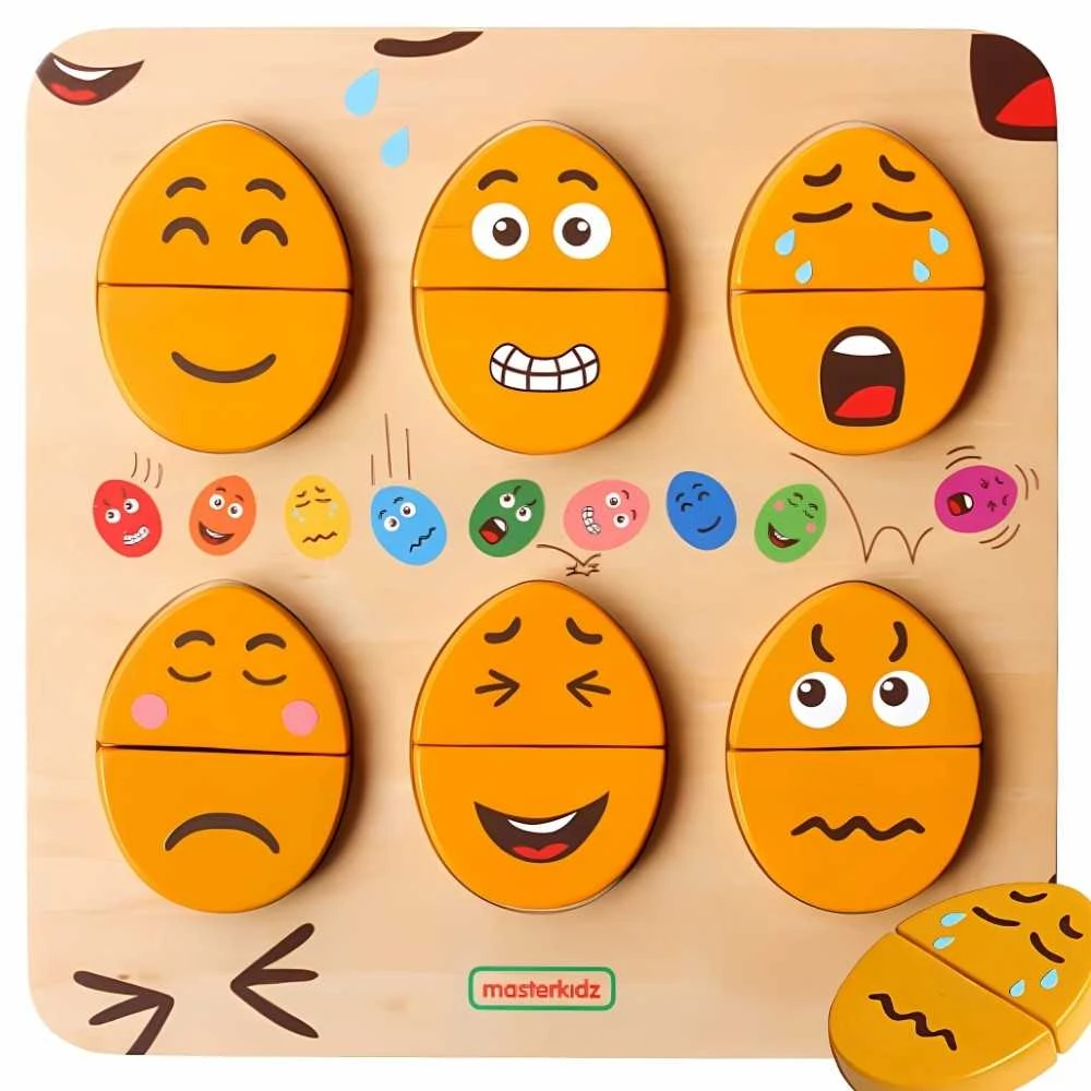 MASTERKIDZ Medžio lenta emocijoms mokytis - humoras