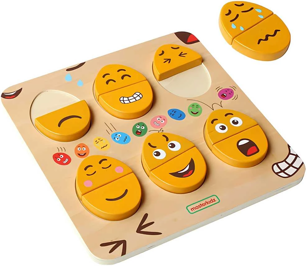 MASTERKIDZ Medžio lenta emocijoms mokytis - humoras