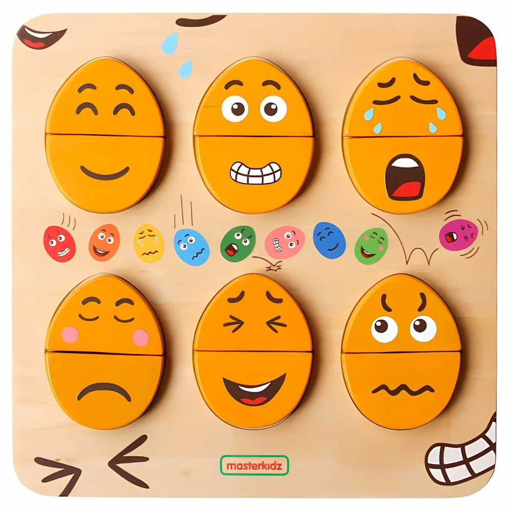 MASTERKIDZ Medžio lenta emocijoms mokytis - humoras