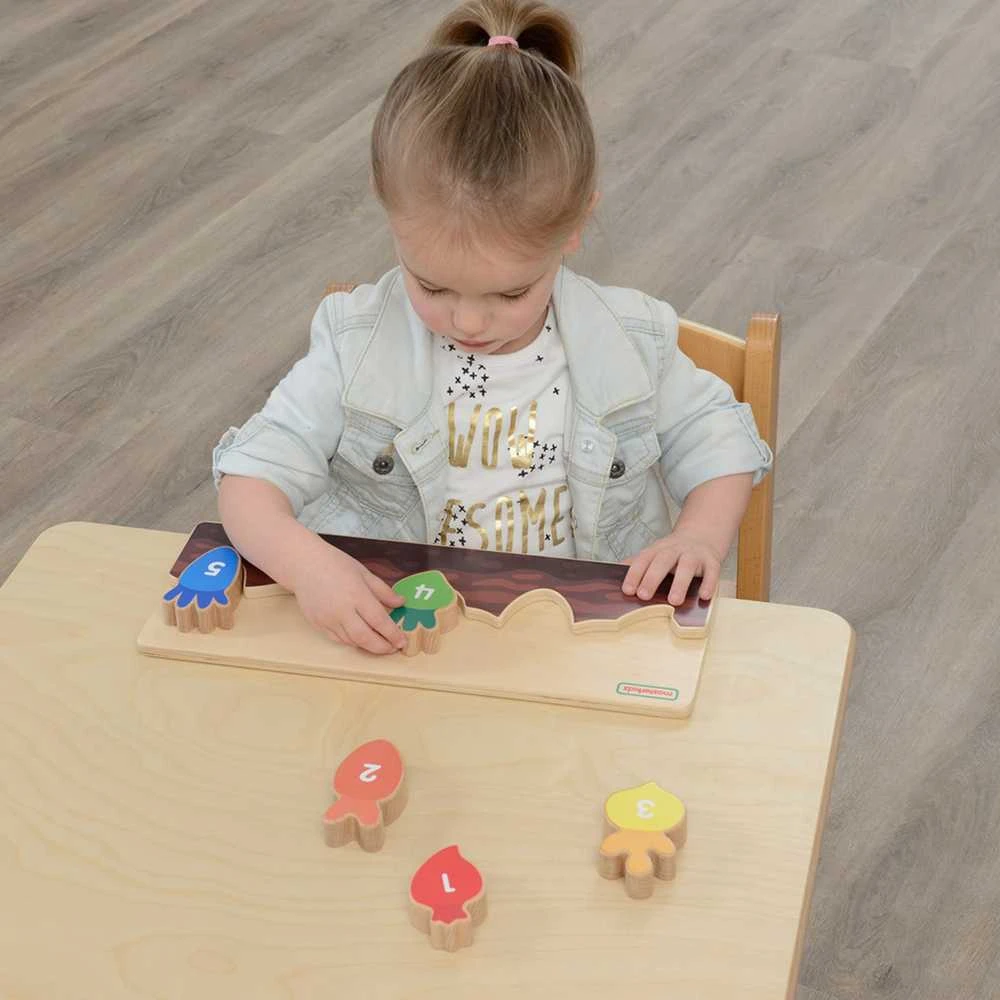 Medinė dėlionė MASTERKIDZ skaičiai, spalvos ir daržovės