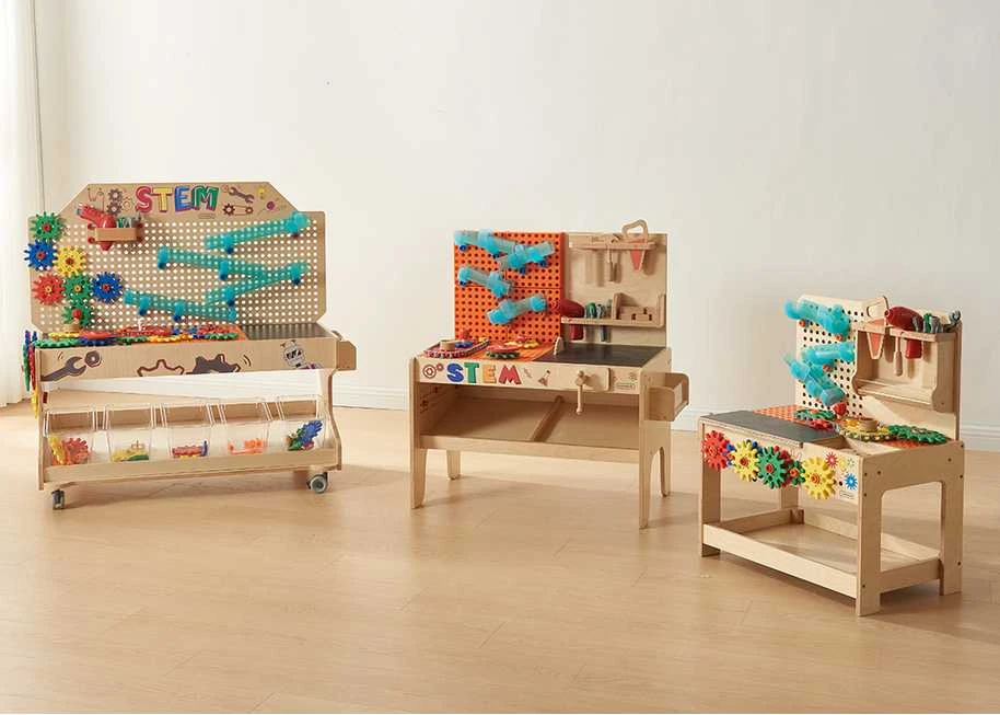 MASTERKIDZ medinės dirbtuvės XXL Montessori STEM su įrankiais