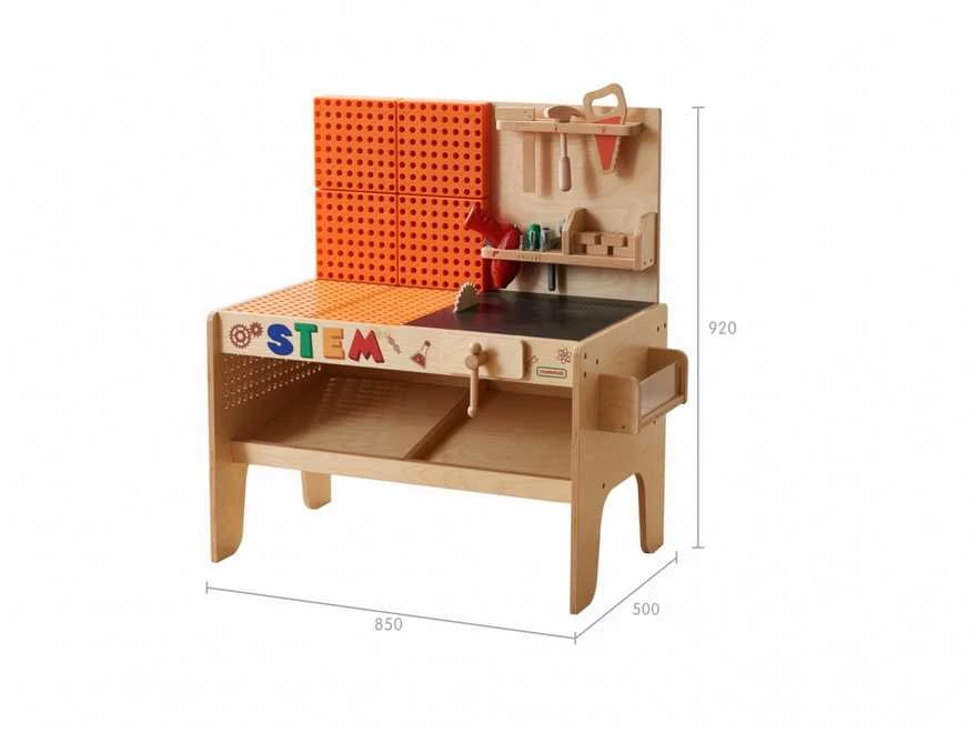 MASTERKIDZ medinės dirbtuvės XXL Montessori STEM su įrankiais