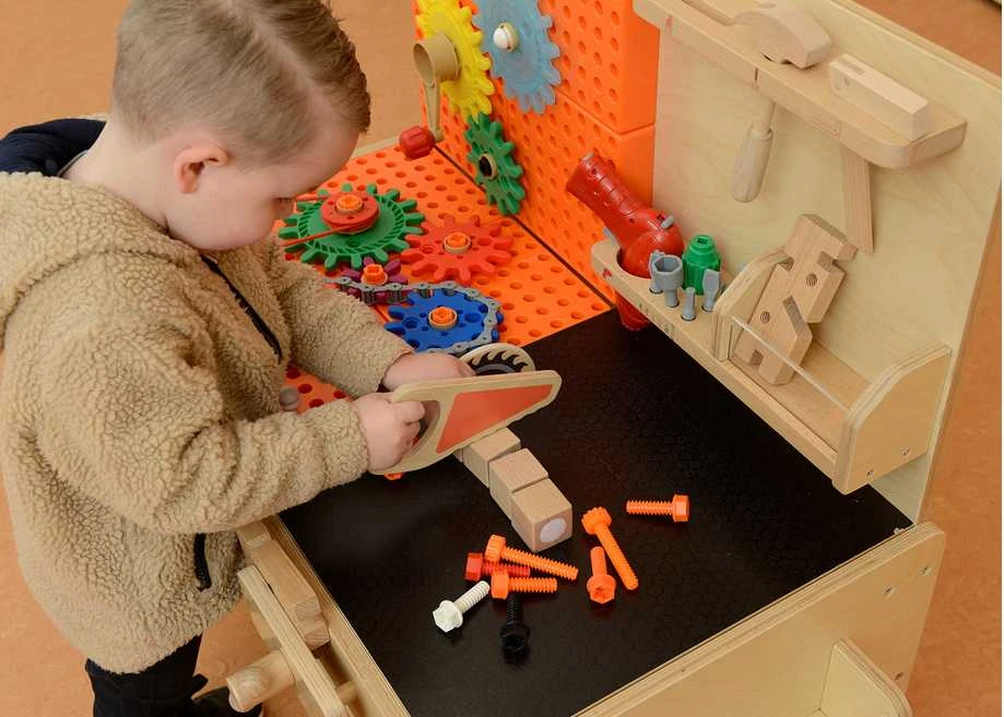 MASTERKIDZ medinės dirbtuvės XXL Montessori STEM su įrankiais